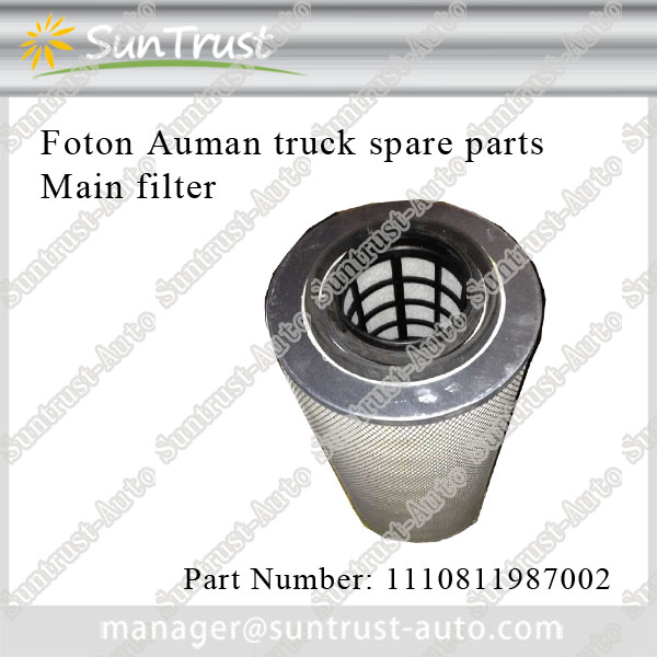 Foton Auman spare parts, main filter,1110811987002