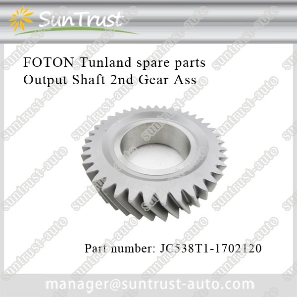 High quality spare parts of tunland for sale,Output Shaft 2nd Gear Assy,JC538T1-1702120