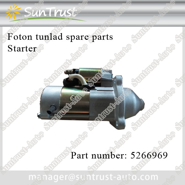 Foton tunland spare parts,starter for cummins 2.8L diesel engine, 5266969