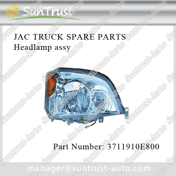 JAC truck spare parts, headlamp assy, 3711910E800