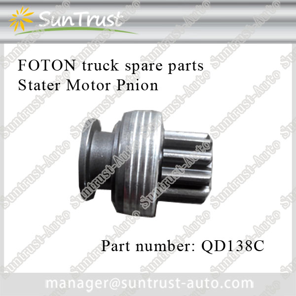 Foton forland spare parts, Stater Motor Pinion,QD138C