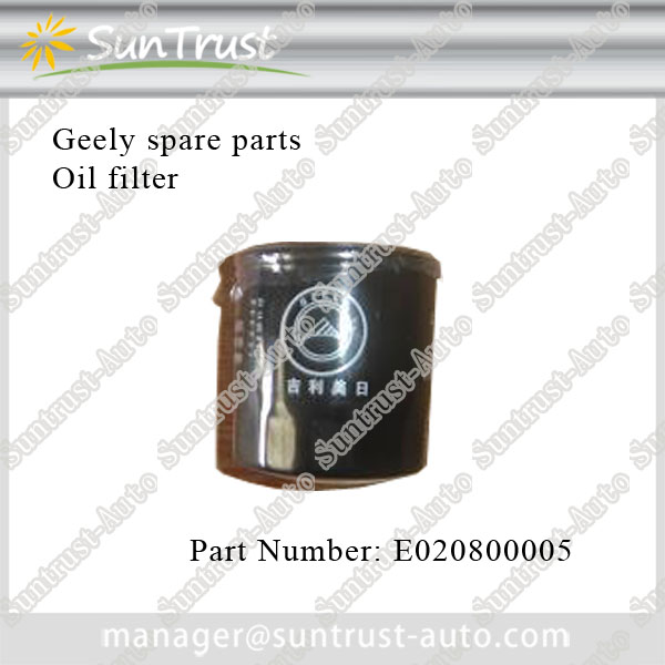 Geely car spare parts, oil filter, E020800005