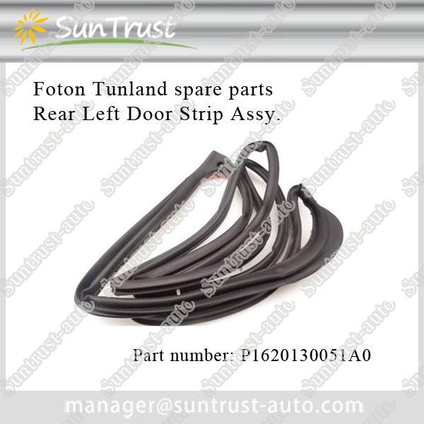 Foton Tunland pick up spare parts,Rear Left Door Strip Assy,P1620130051A0