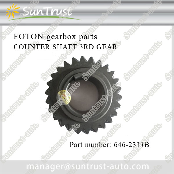 Foton full rang gearbox spare parts, COUNTER SHAFT 3RD GEAR,646-2311B