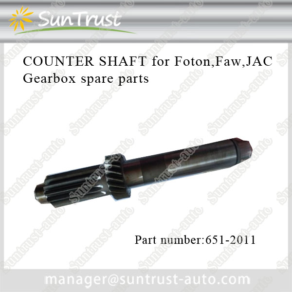 Foton full rang gearbox spare parts, COUNTER SHAFT, 651-2011