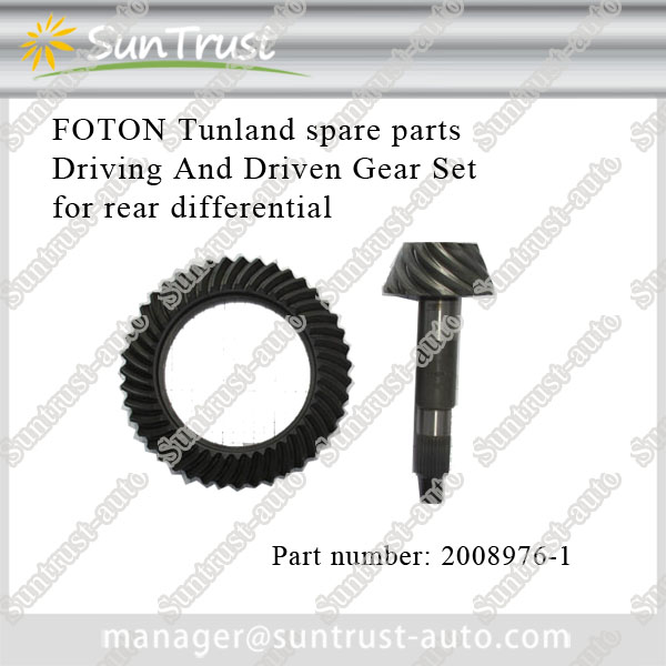 Driving And Driven Gear Set (crown wheel and pinion) sets for 4wd foton tunland off road,2008976-1