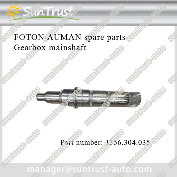 Foton Auman parts for GTL,main shaft, 356.304.035